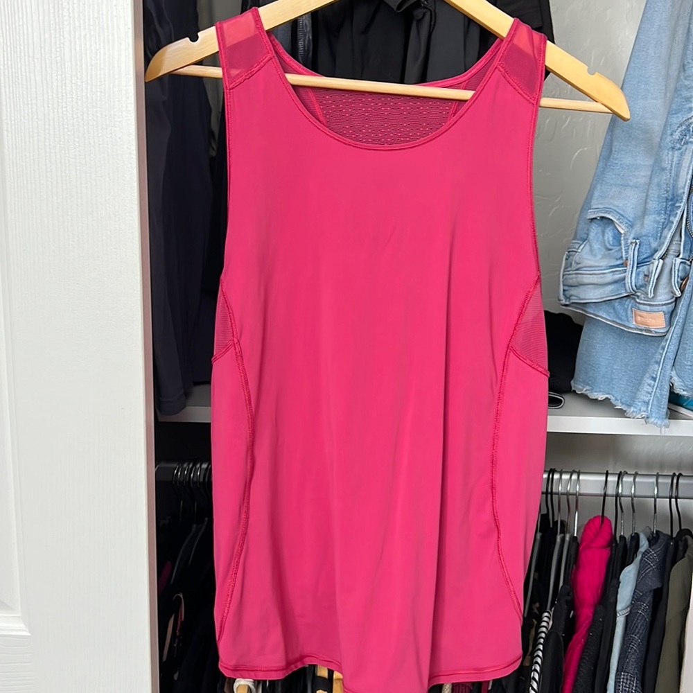 Pink Lululemon Tie back tank